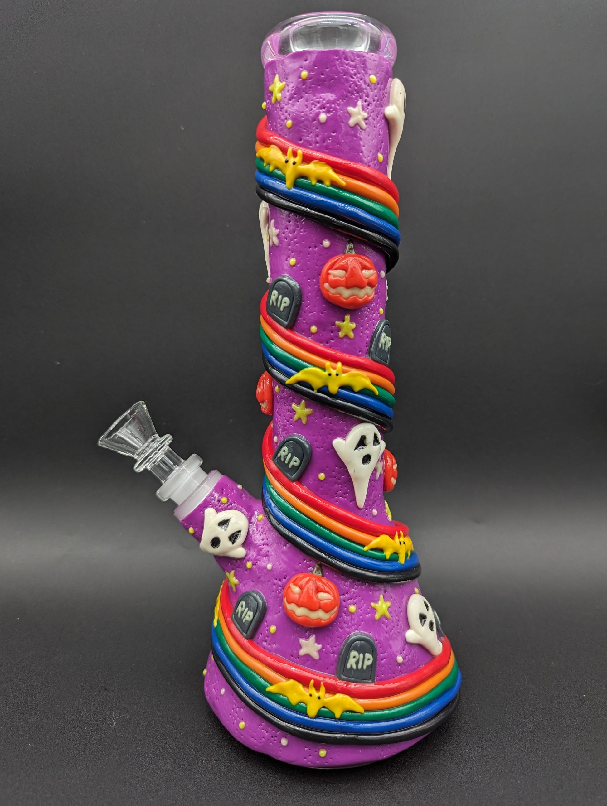 Spooky Rainbow Road 3D Beaker Bong - Avernic Smoke Shop