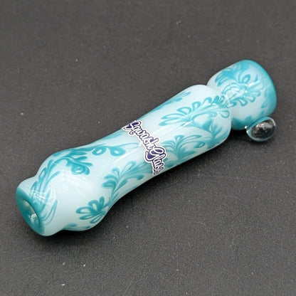 Sqwash Glass Flower Designed Chillums-Avernic Smoke Shop