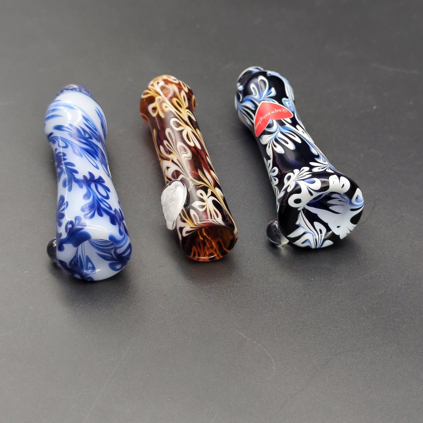 Sqwash Glass Flower Designed Chillums - Meech Madness Smoke Shop