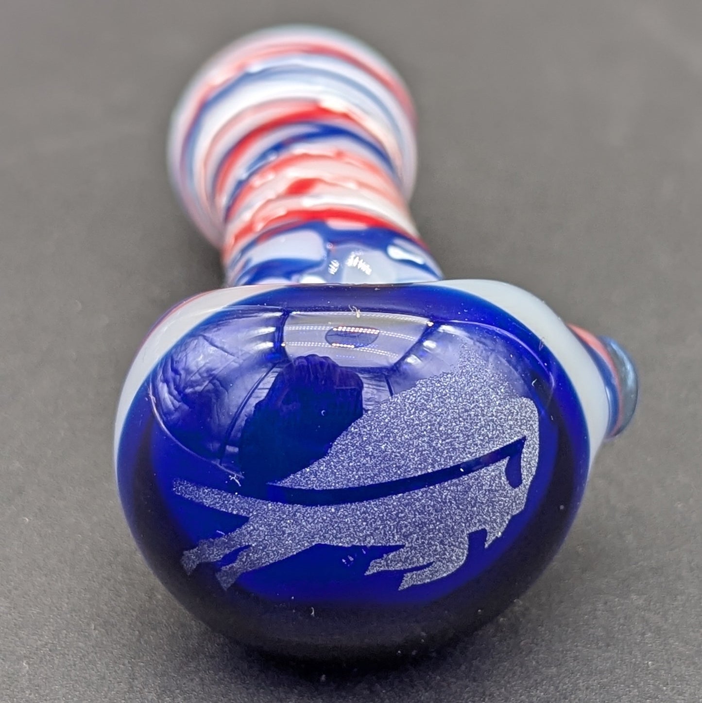 Sqwash Glass Rainbow Buffalo Pipe-Avernic Smoke Shop