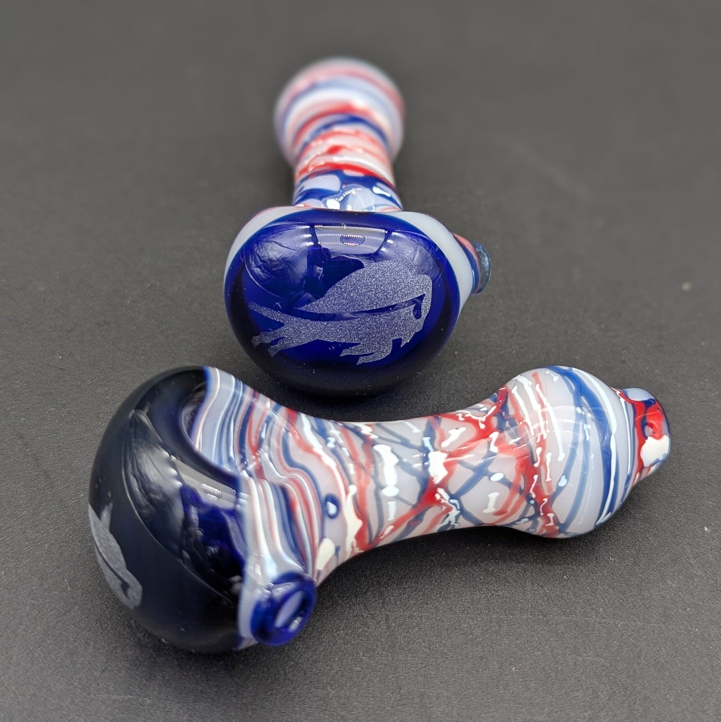 Sqwash Glass Rainbow Buffalo Pipe-Avernic Smoke Shop