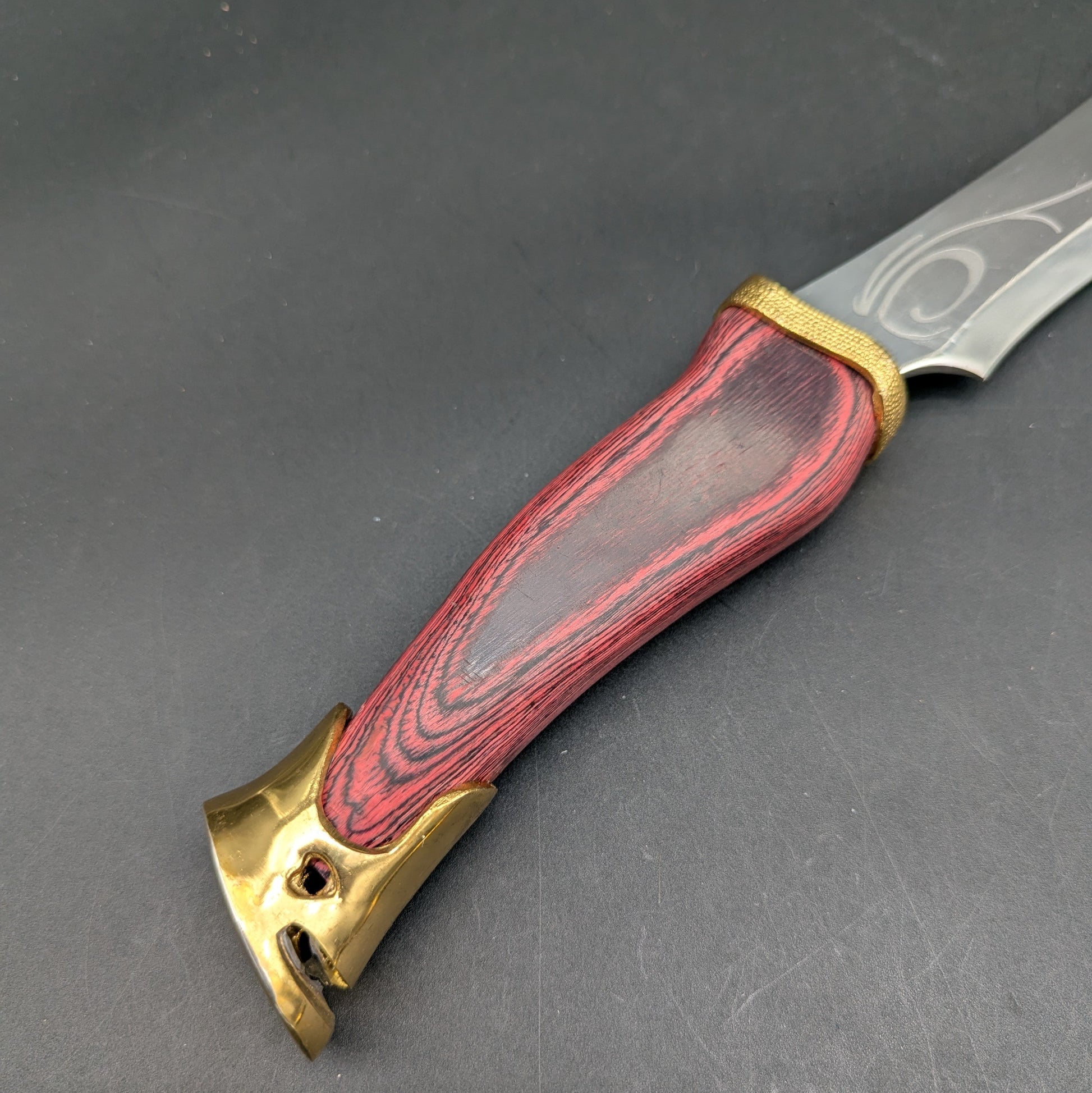 Stainless Steel Etched Scimitar-Meech Madness Smoke Shop