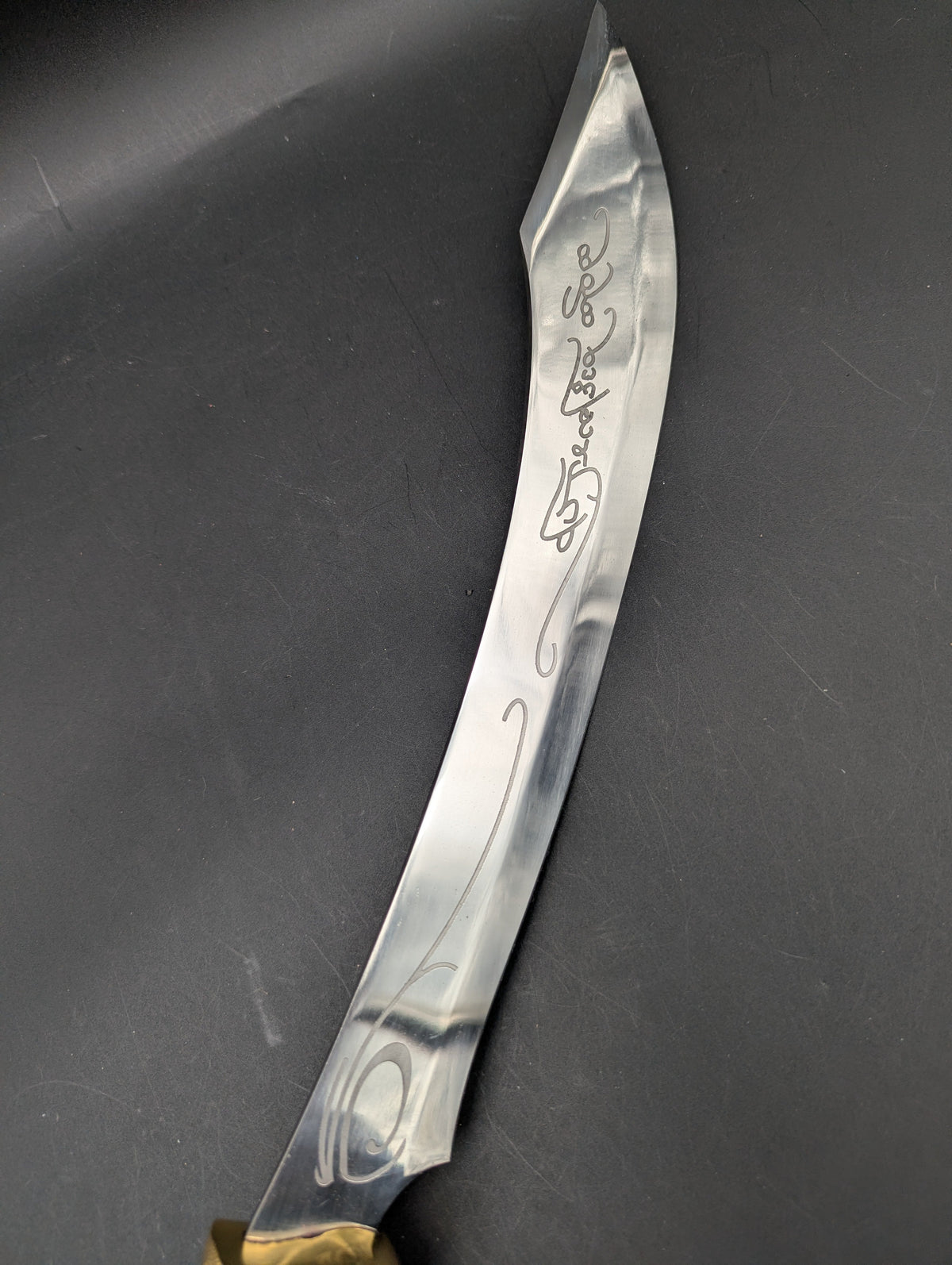 Stainless Steel Etched Scimitar-Meech Madness Smoke Shop