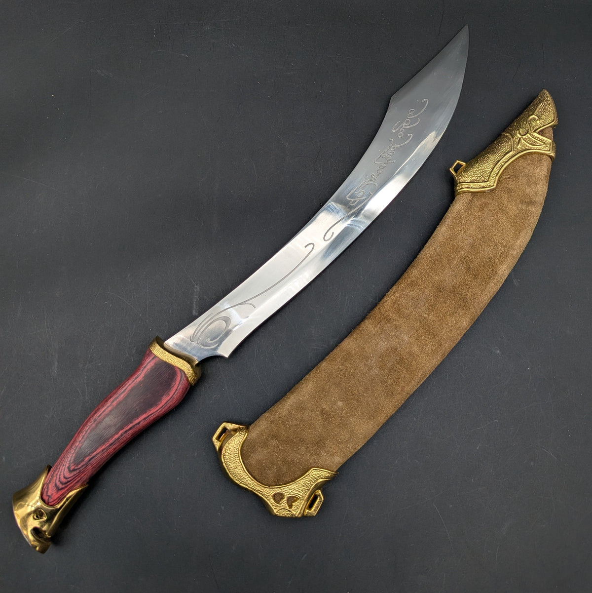 Stainless Steel Etched Scimitar-Meech Madness Smoke Shop