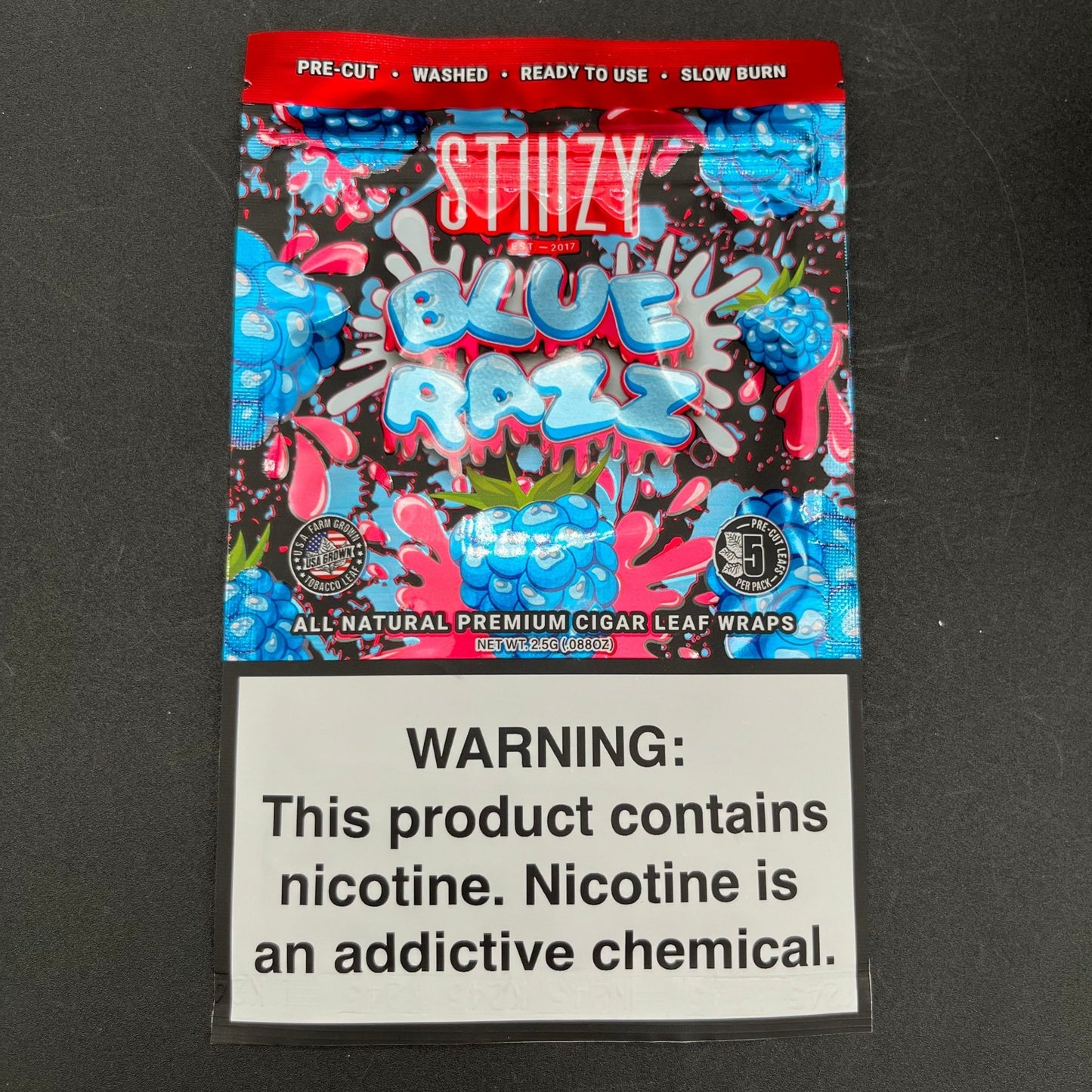 Stiiizy - Premium All Natural Leaf Wraps (5ct) - Meech Madness Smoke Shop