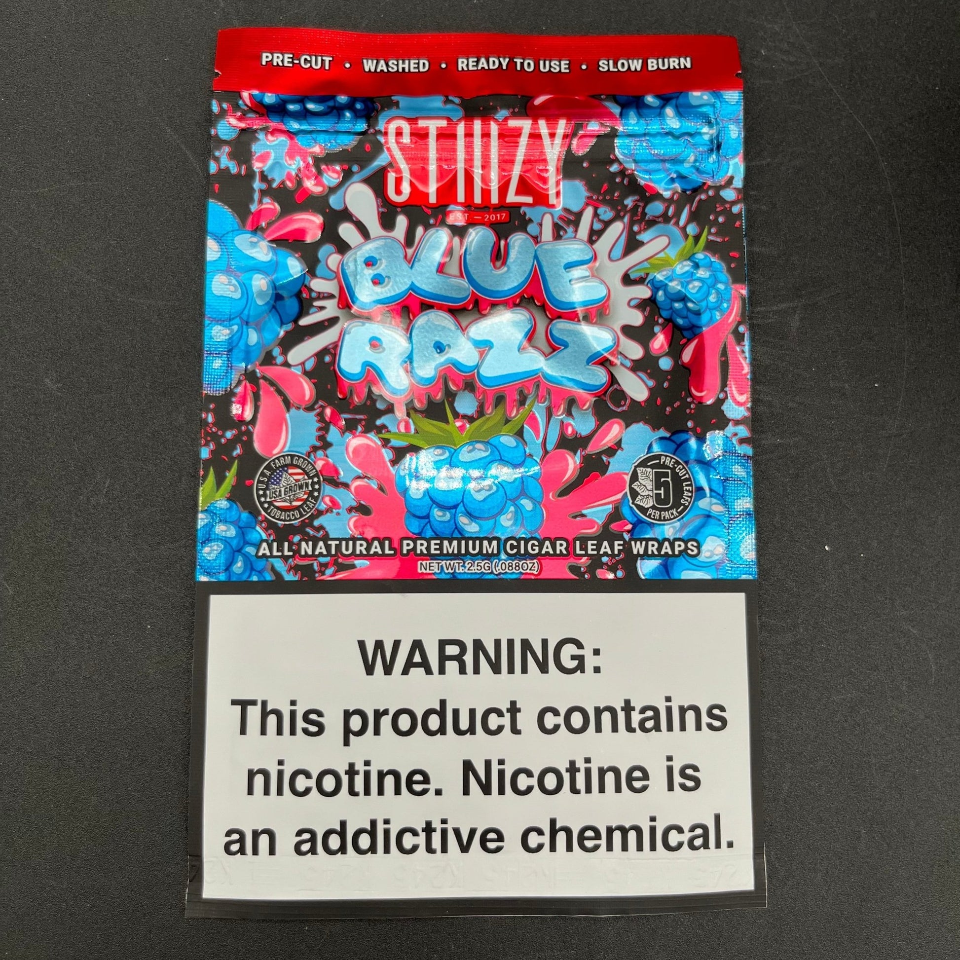 Stiiizy - Premium All Natural Leaf Wraps (5ct) - Meech Madness Smoke Shop