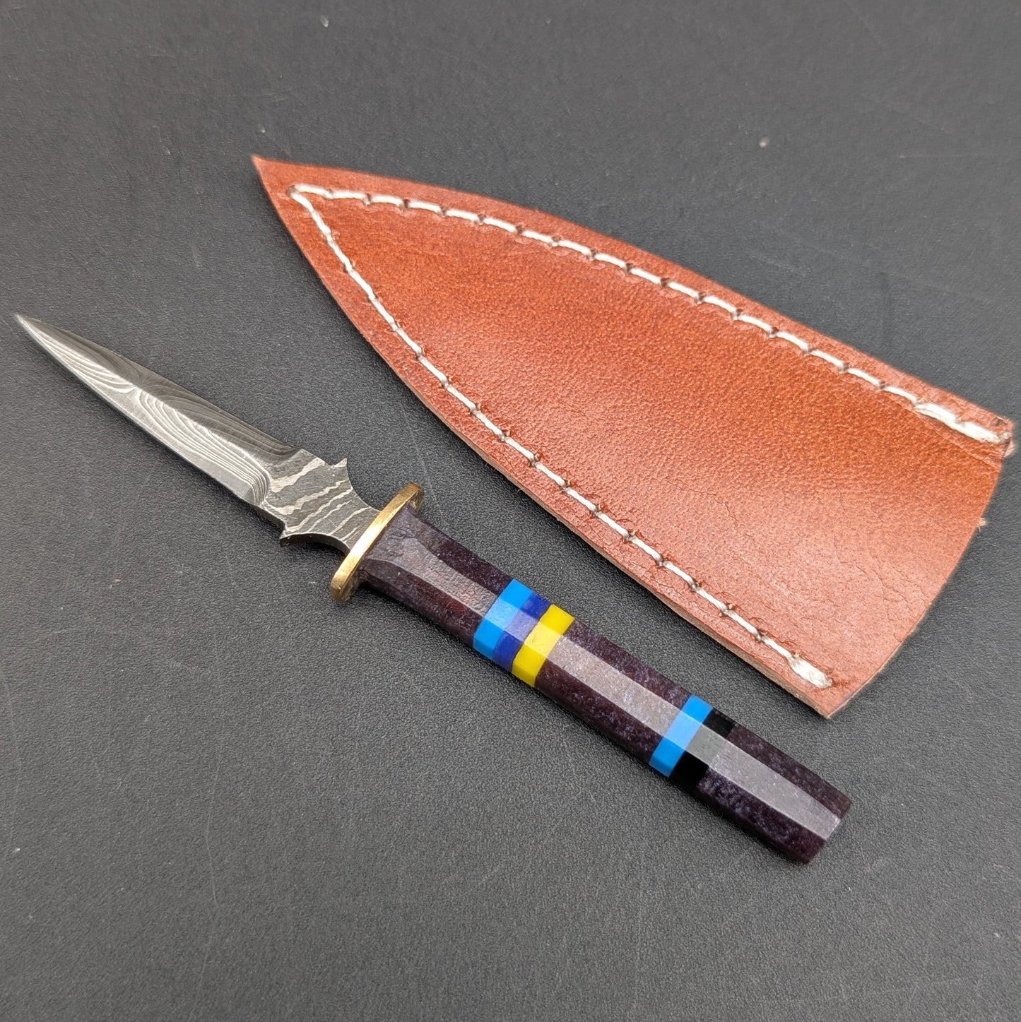 Stiletto Damascus Steel Dab Tool-Avernic Smoke Shop