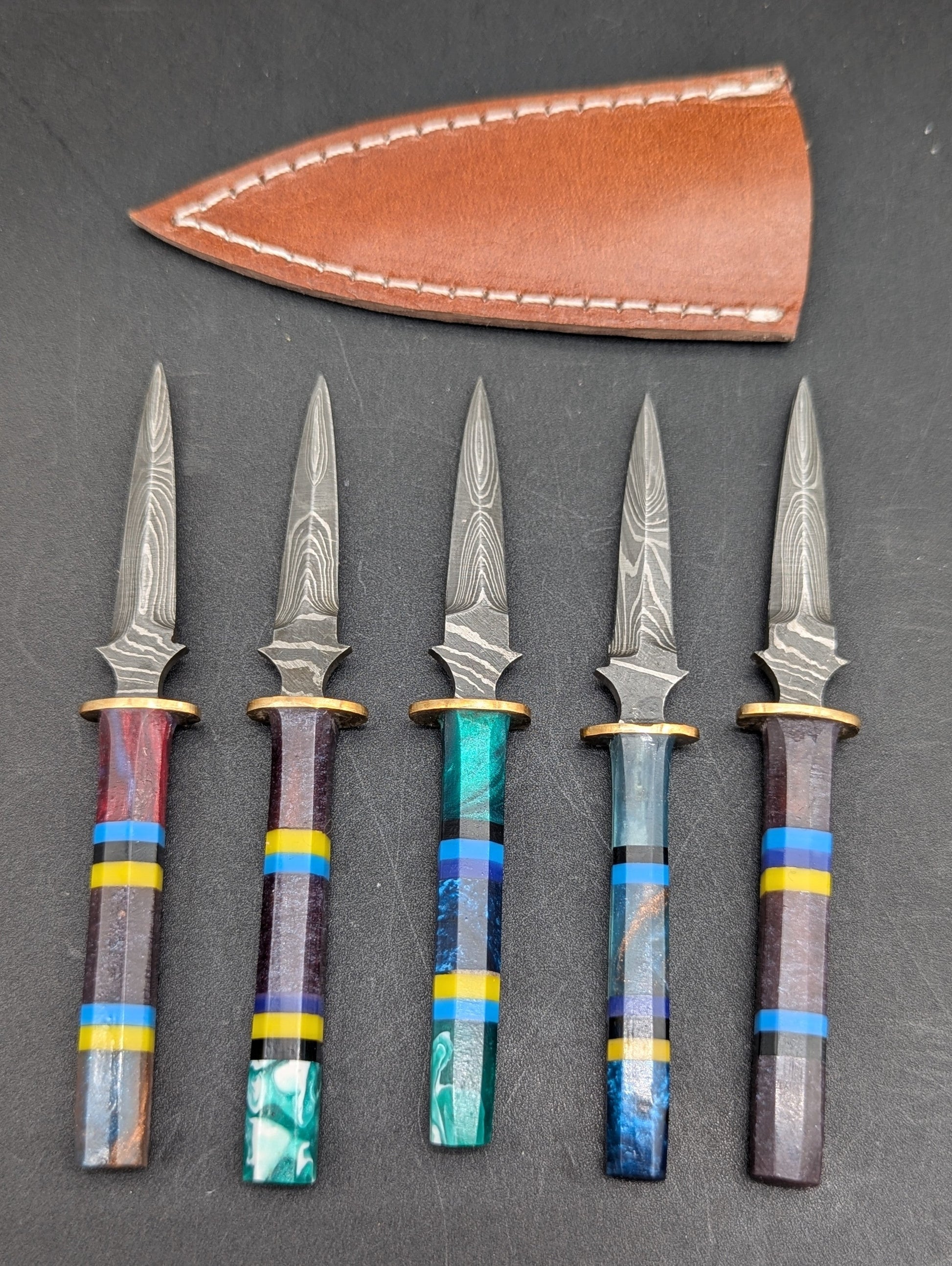 Stiletto Damascus Steel Dab Tool-Avernic Smoke Shop