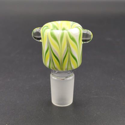Studded Color Swirl 18mm Bowl Piece - Meech Madness Smoke Shop