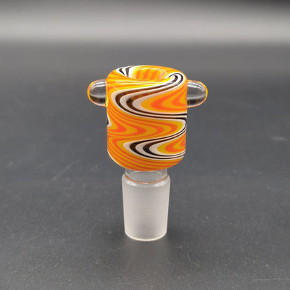 Studded Color Swirl 18mm Bowl Piece - Meech Madness Smoke Shop