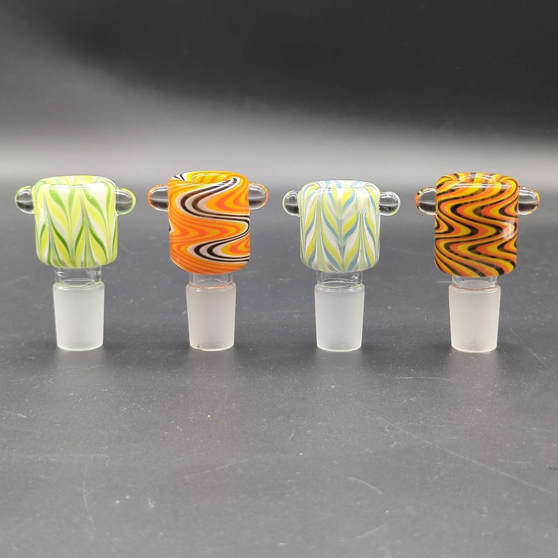 Studded Color Swirl 18mm Bowl Piece - Meech Madness Smoke Shop