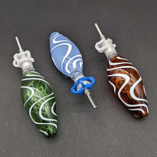 Swirled Glass Bubble Nectar Collectors