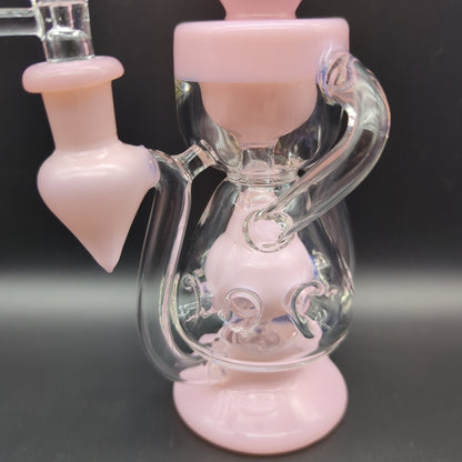 Swiss Holed Hollowfoot Recycler Water Pipe 10" - Meech Madness Smoke Shop