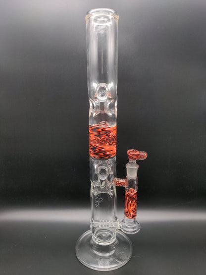 Swiss Wig Wag Straight Tubes - By Texas Hot Glass - Avernic Smoke Shop