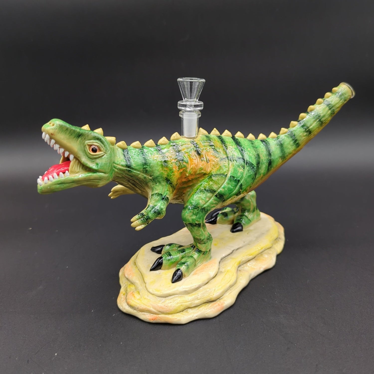 T Rex Dinosaur Bong - Glass and Resin - Meech Madness Smoke Shop