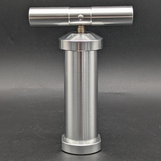 T - Style Aluminum Pollen Press | Silver | 5.5" - Meech Madness Smoke Shop