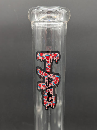 TAG - 13" Beaker 32x4MM - 18/14MM Downstem | Wavy Strawberry Logo-Avernic Smoke Shop