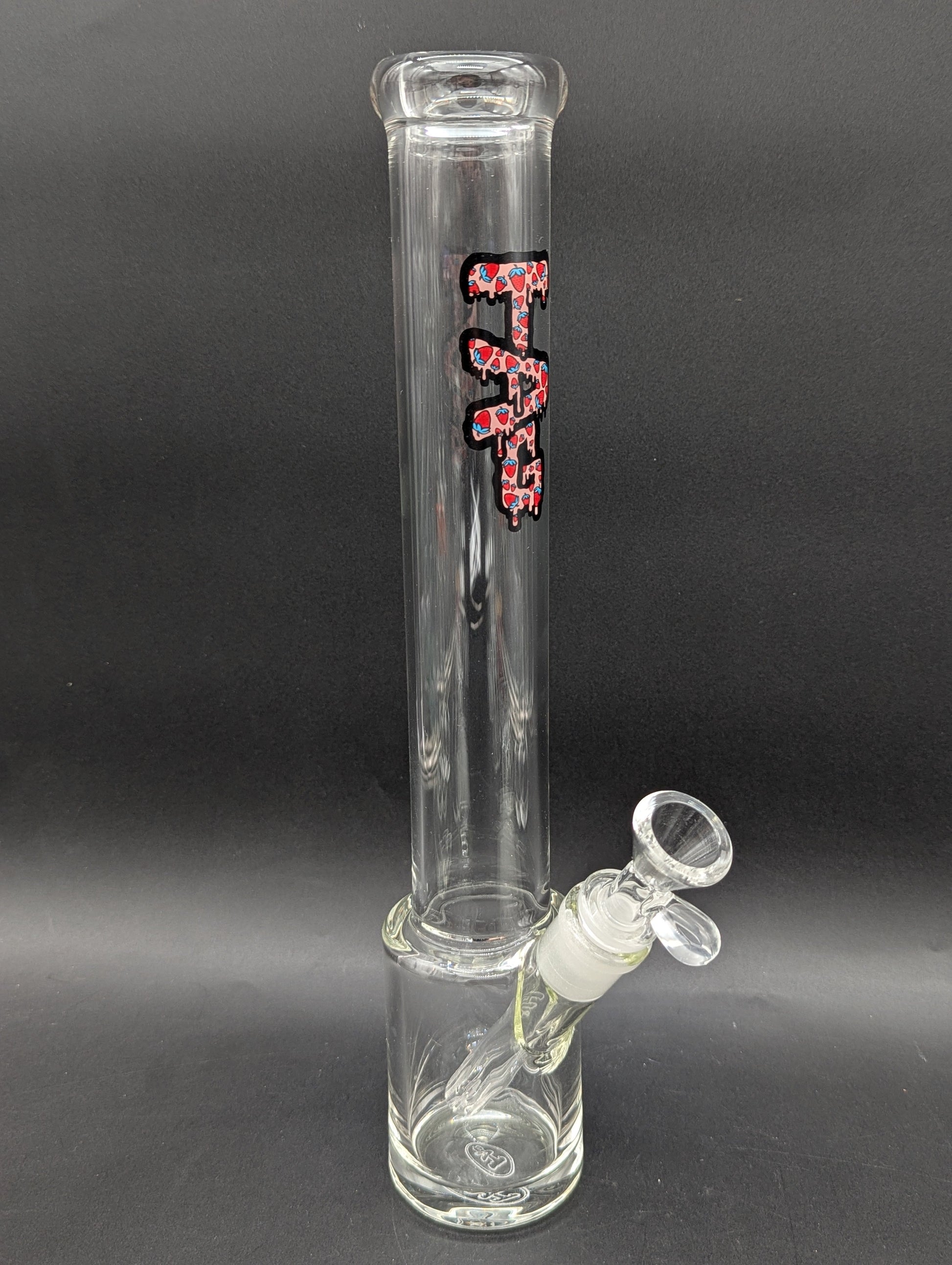 TAG - 13" Beaker 32x4MM - 18/14MM Downstem | Wavy Strawberry Logo-Avernic Smoke Shop