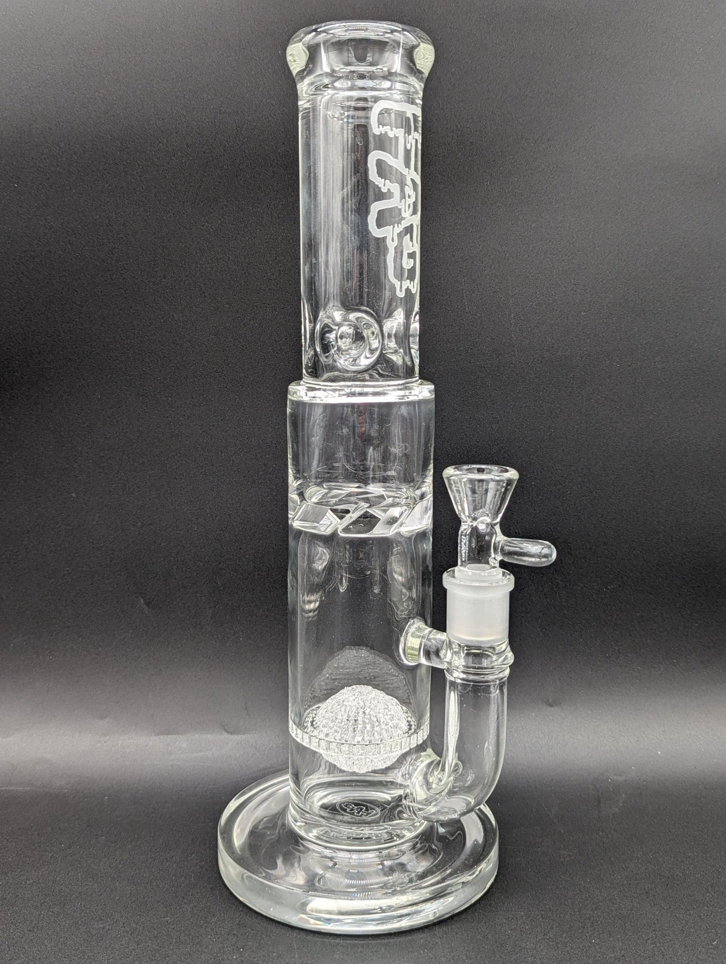 TAG - 14" Netted Disc to Turbine Perc Bong - Meech Madness Smoke Shop