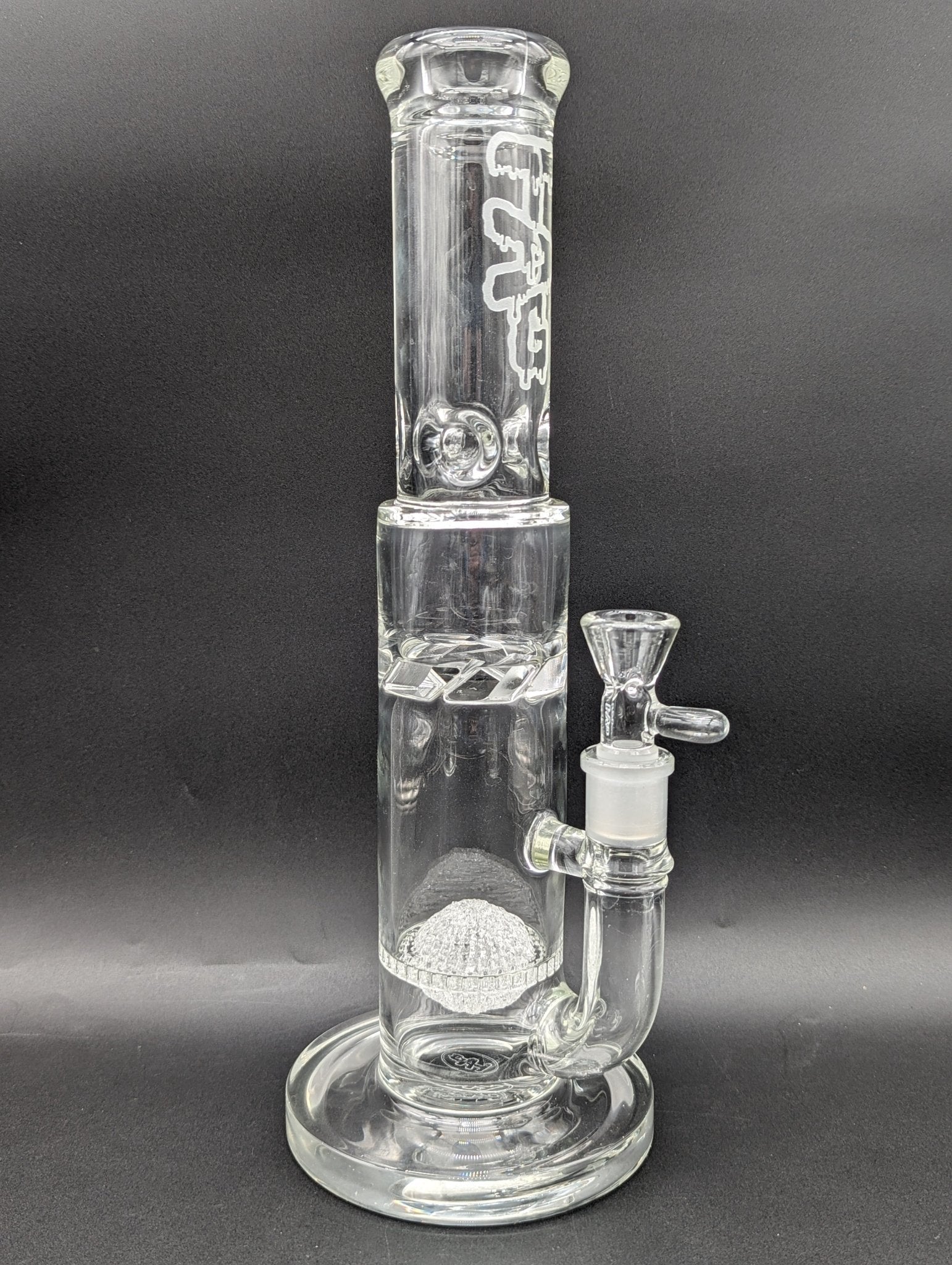 TAG - 14" Netted Disc to Turbine Perc Bong - Meech Madness Smoke Shop