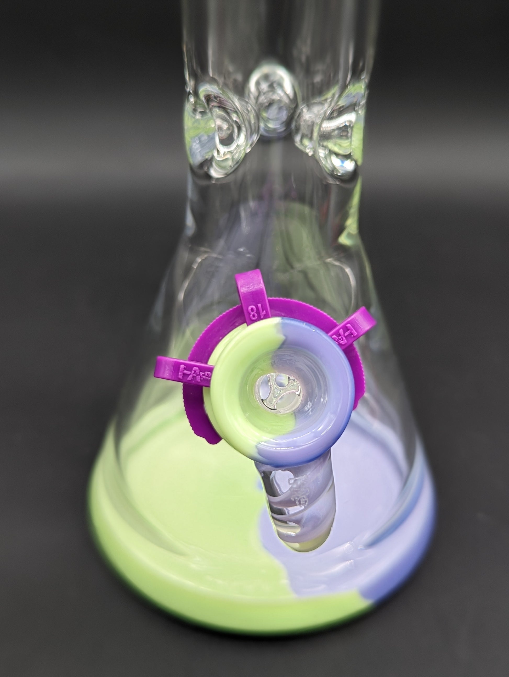 TAG - 18" Purple/Green Slyme Beaker 50x9MM-Avernic Smoke Shop