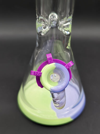 TAG - 18" Purple/Green Slyme Beaker 50x9MM-Avernic Smoke Shop