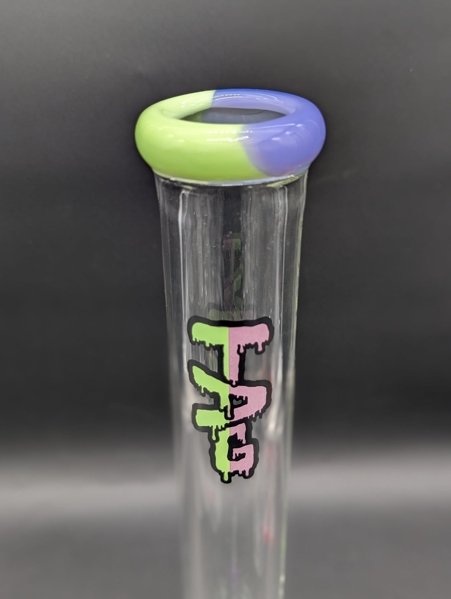TAG - 18" Purple/Green Slyme Beaker 50x9MM-Avernic Smoke Shop