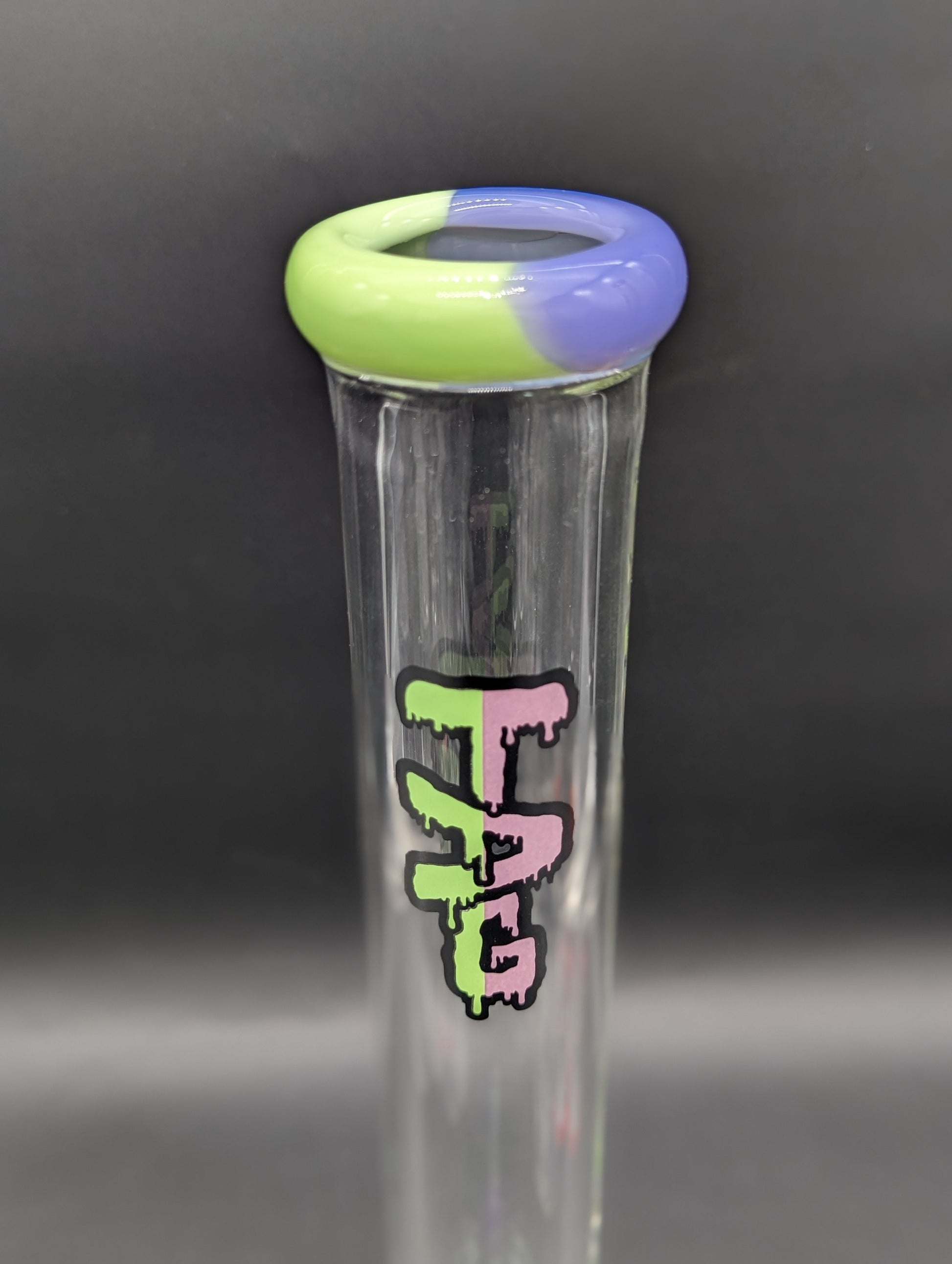 TAG - 18" Purple/Green Slyme Beaker 50x9MM-Avernic Smoke Shop