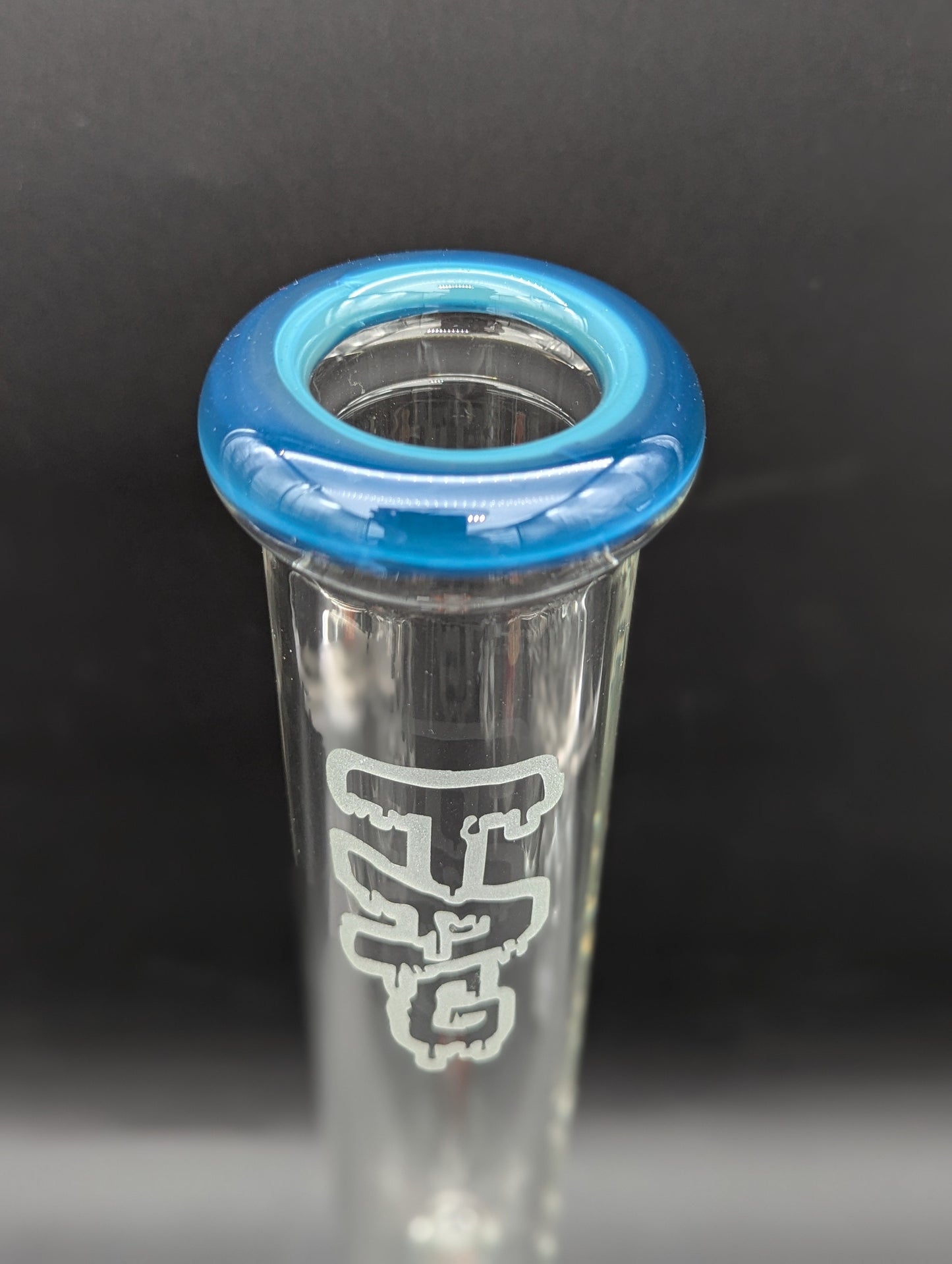 TAG - 18" Straight Tube 50x9MM - 18/14MM Downstem (4.00") | Slyme Blue-Avernic Smoke Shop