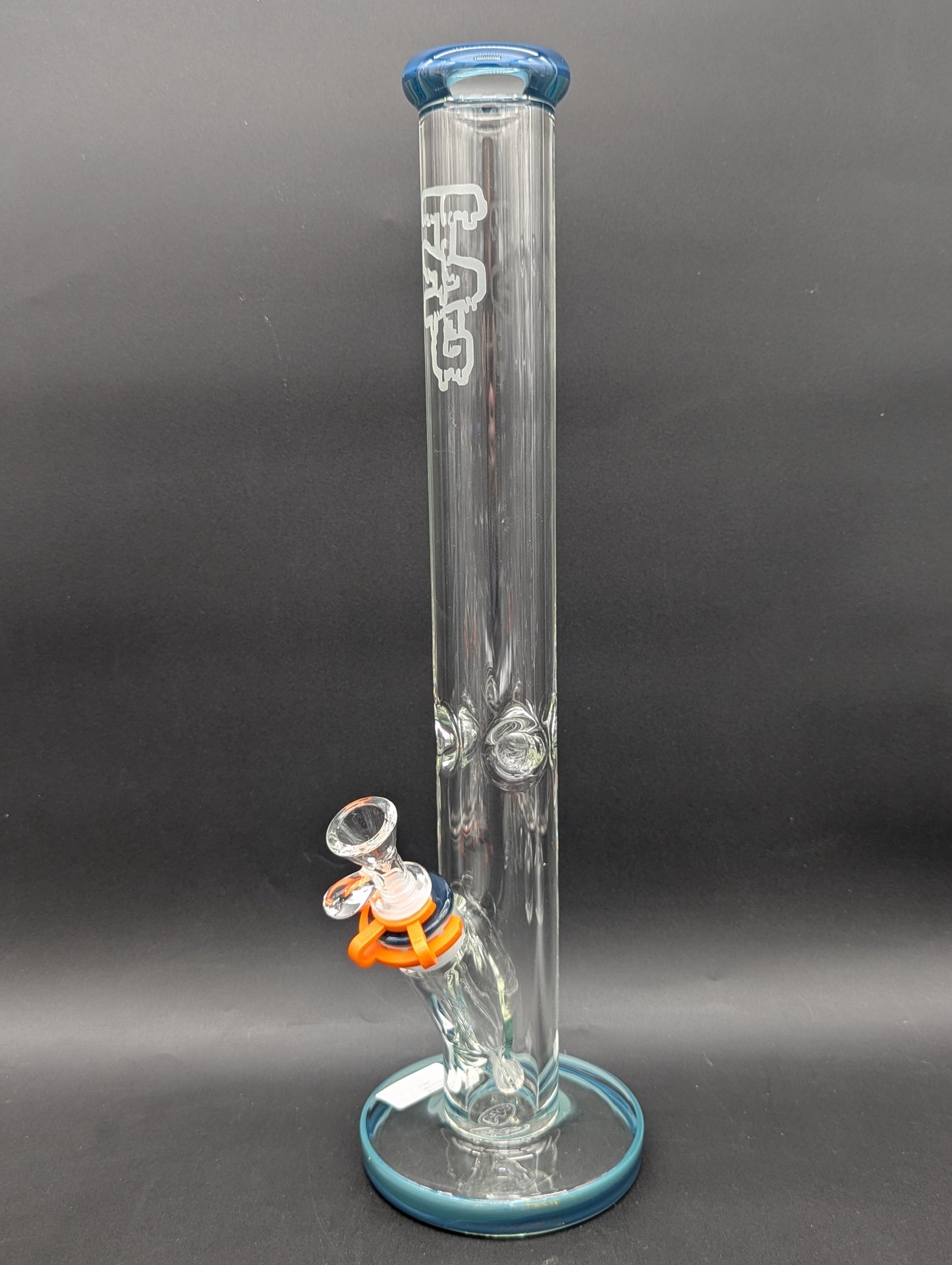 TAG - 18" Straight Tube 50x9MM - 18/14MM Downstem (4.00") | Slyme Blue-Avernic Smoke Shop
