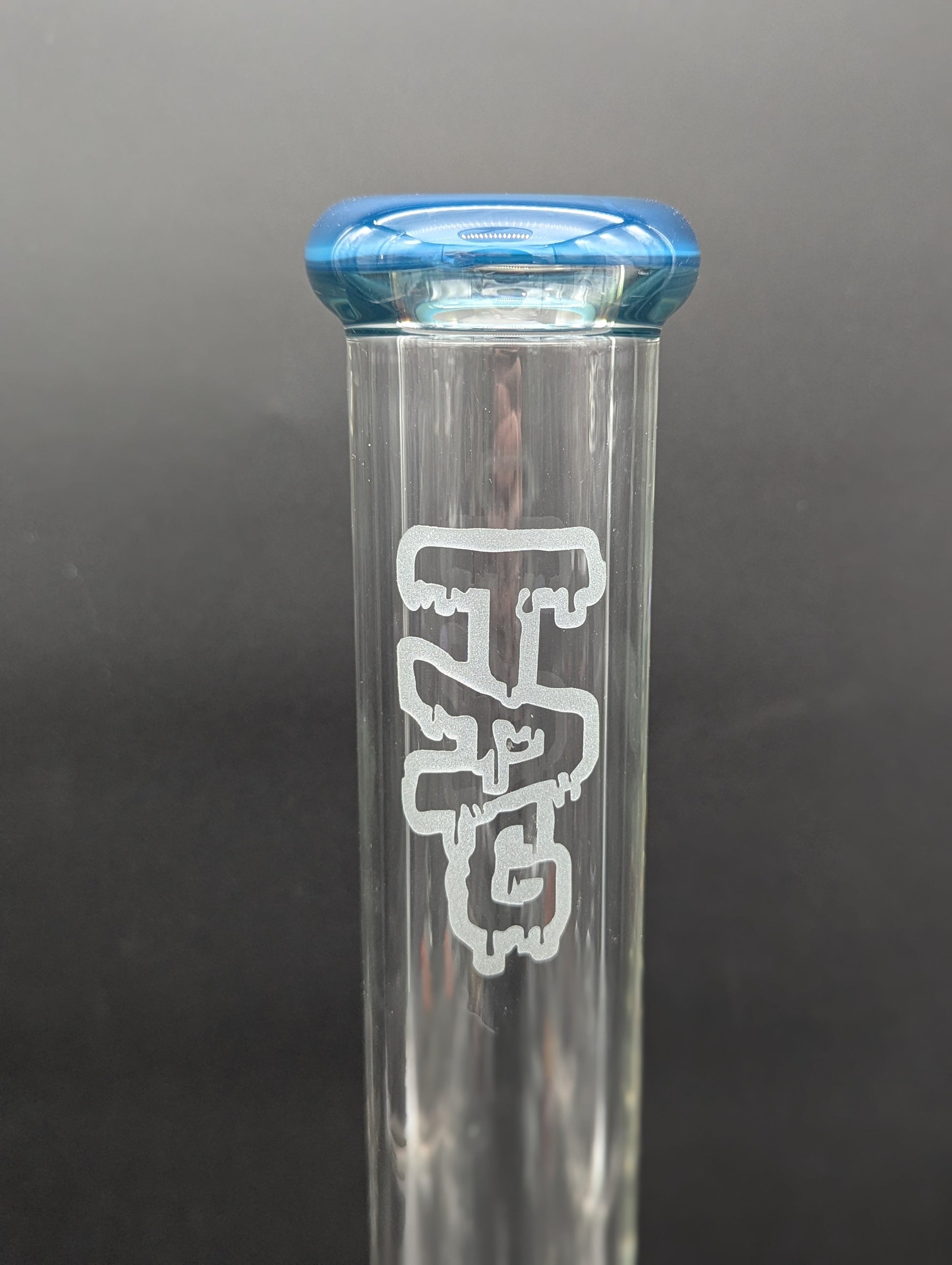 TAG - 18" Straight Tube 50x9MM - 18/14MM Downstem (4.00") | Slyme Blue-Avernic Smoke Shop