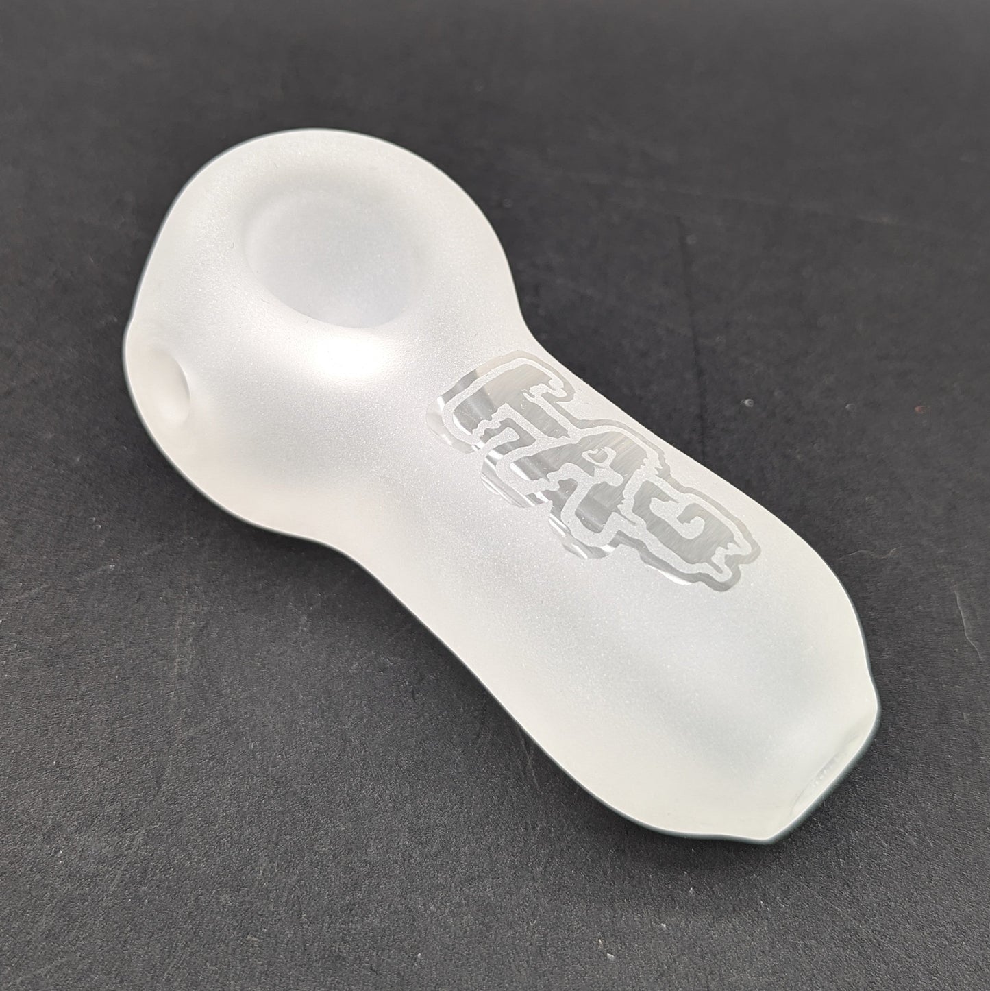 TAG - 4" Super Thick Spoon Pipe - Sandblasted-Avernic Smoke Shop
