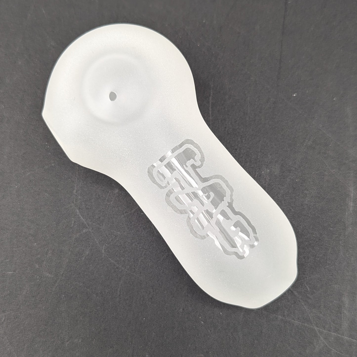 TAG - 4" Super Thick Spoon Pipe - Sandblasted-Avernic Smoke Shop