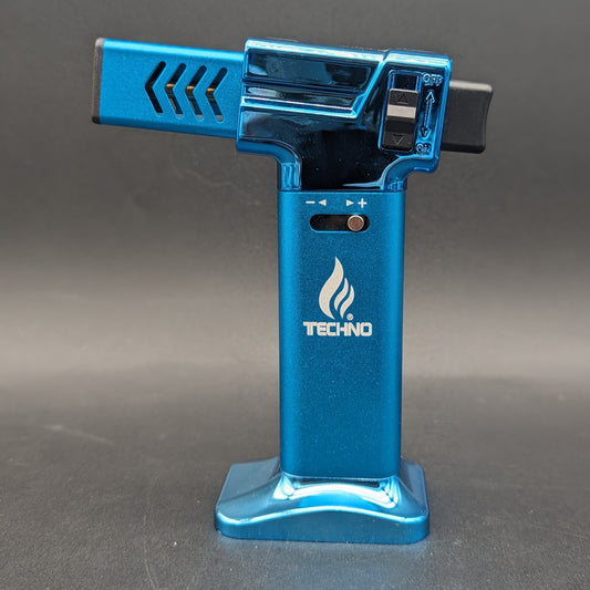 Techno Full Blue Dab Torch - Meech Madness Smoke Shop