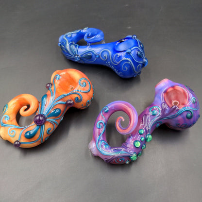 Tentacle Flower Hand Pipes by Lyric - Meech Madness Smoke Shop