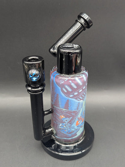 The Grateful Dead x Pulsar Inside Print Glass Water Pipe | Close Encounters | UFO Jam - Meech Madness Smoke Shop