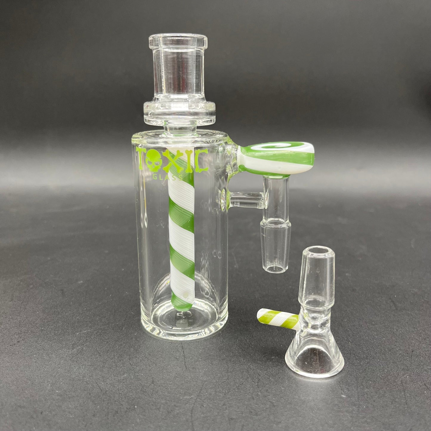Toxic Glass Swirl 14mm 90 Degree Ash Catcher-Avernic Smoke Shop