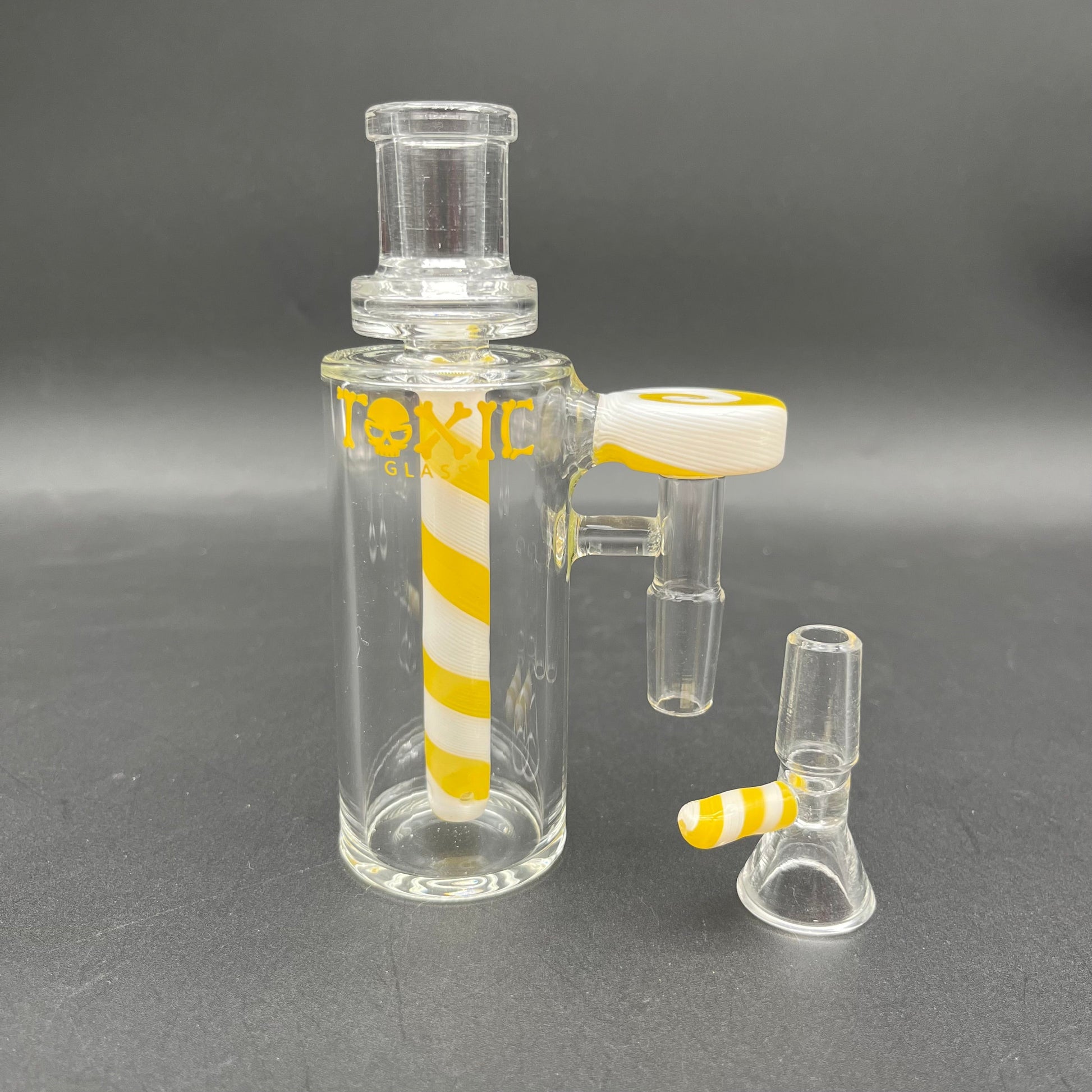 Toxic Glass Swirl 14mm 90 Degree Ash Catcher-Avernic Smoke Shop