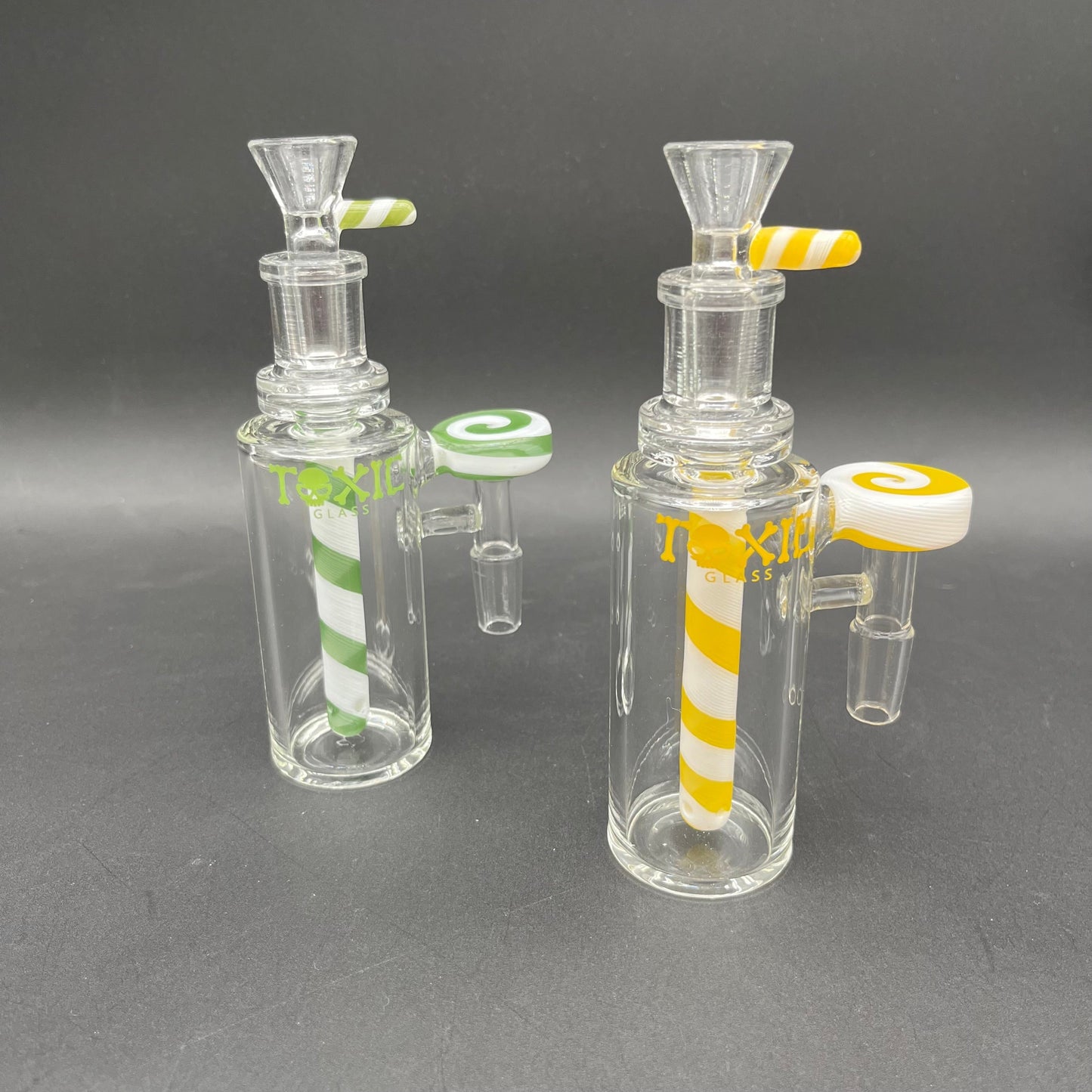 Toxic Glass Swirl 14mm 90 Degree Ash Catcher-Avernic Smoke Shop