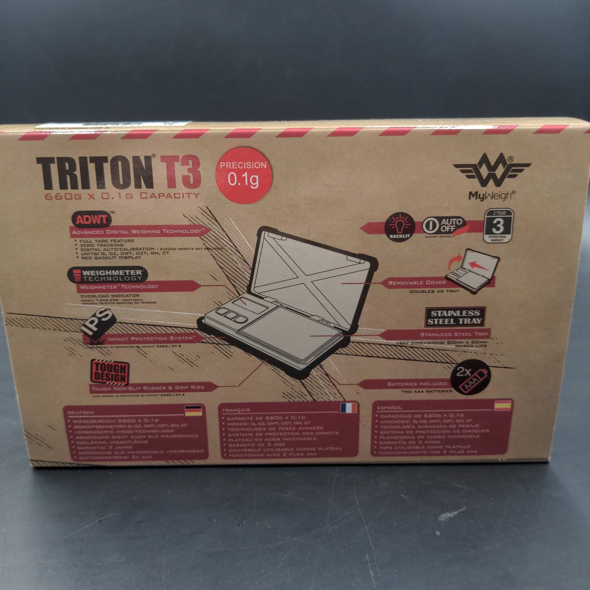 Triton T3 660g x 0.1g Scale By My Weigh - Meech Madness Smoke Shop