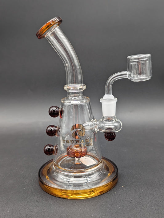 Tsunami Concentrate Rig Showerhead Marble 9″ - Meech Madness Smoke Shop