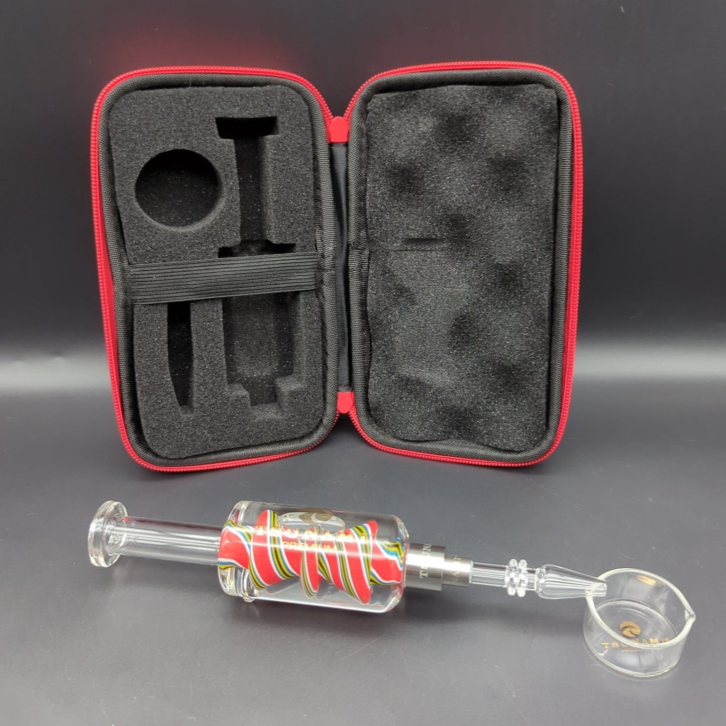 Tsunami Nectar Collector Hourglass w/ Freezable Glycerin - Meech Madness Smoke Shop