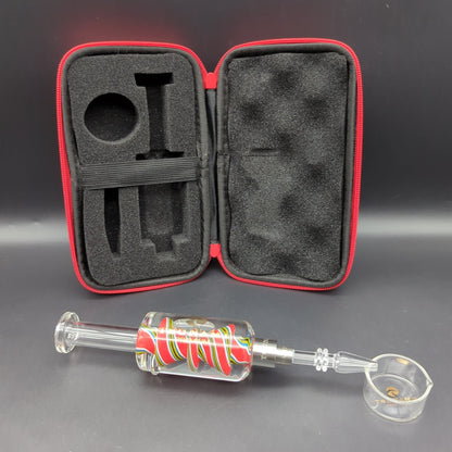 Tsunami Nectar Collector Hourglass w/ Freezable Glycerin - Meech Madness Smoke Shop