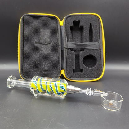 Tsunami Nectar Collector Hourglass w/ Freezable Glycerin - Meech Madness Smoke Shop