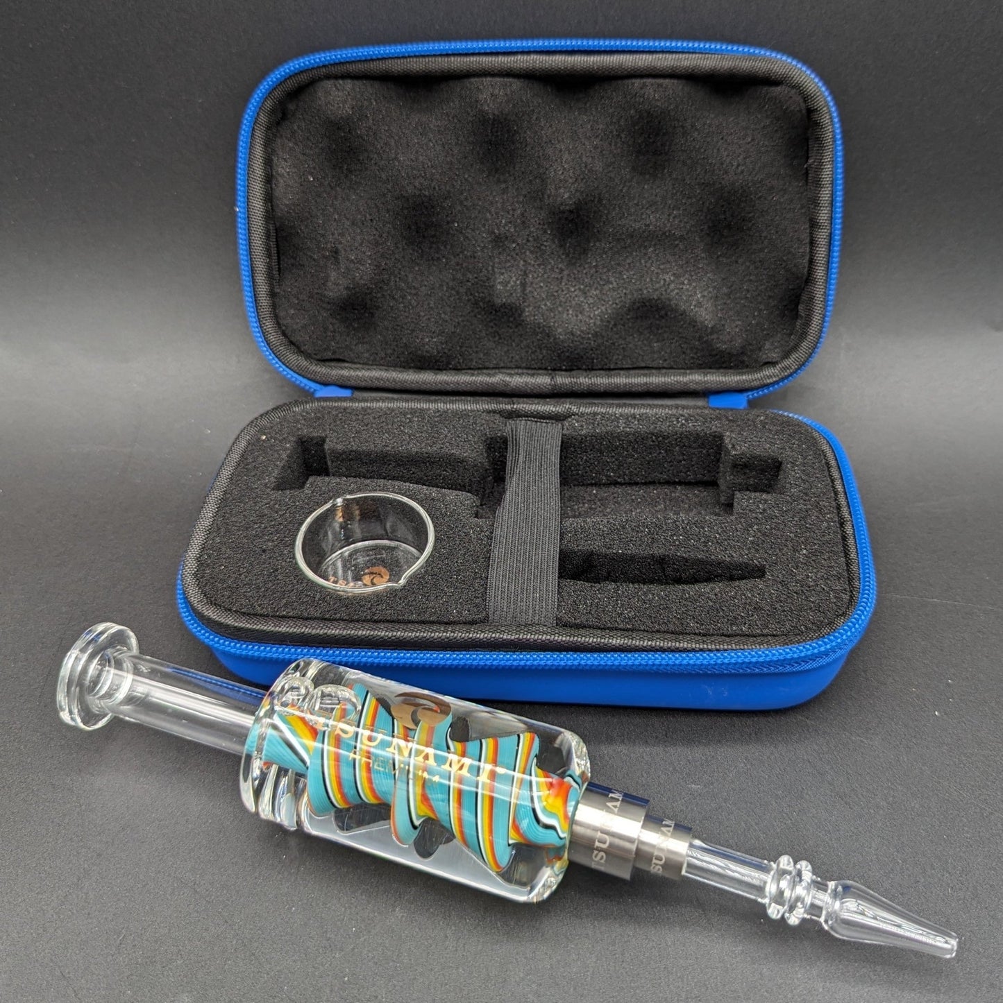 Tsunami Nectar Collector Hourglass w/ Freezable Glycerin - Meech Madness Smoke Shop