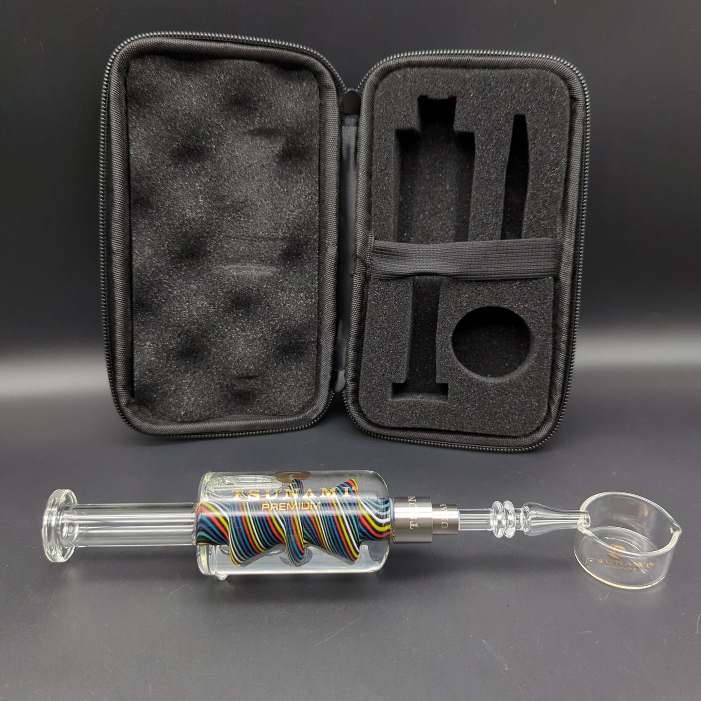 Tsunami Nectar Collector Hourglass w/ Freezable Glycerin - Meech Madness Smoke Shop