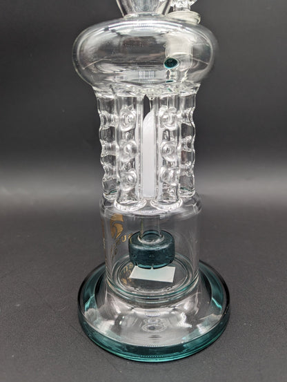 Tsunami Shower Head Rod Perc Recycler (12″) - Meech Madness Smoke Shop