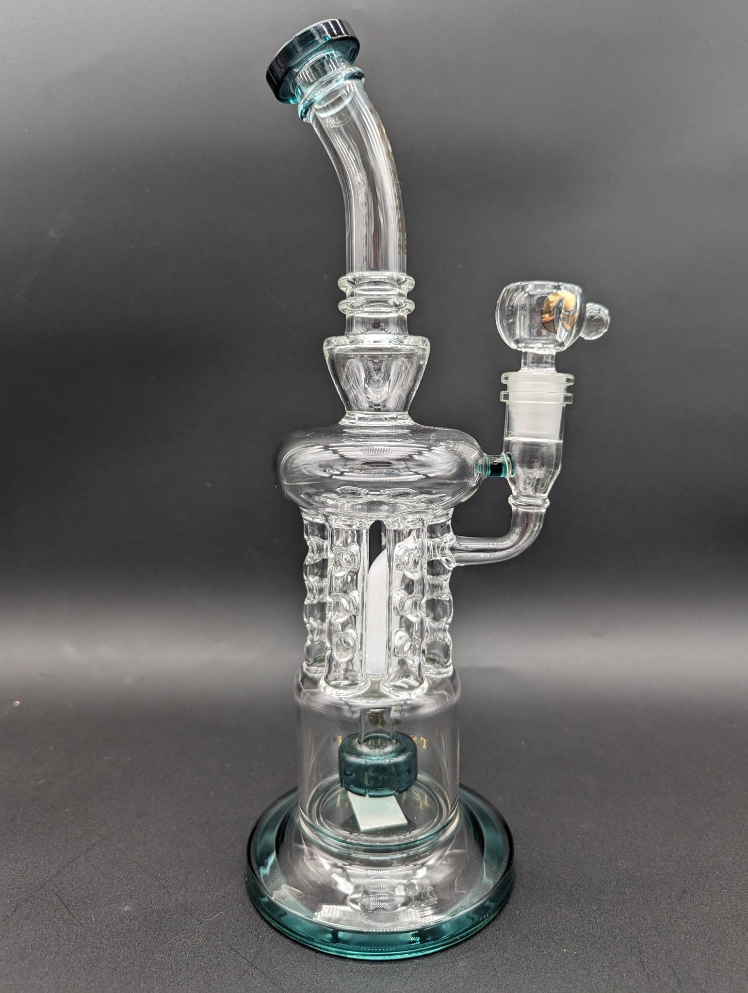 Tsunami Shower Head Rod Perc Recycler (12″) - Meech Madness Smoke Shop