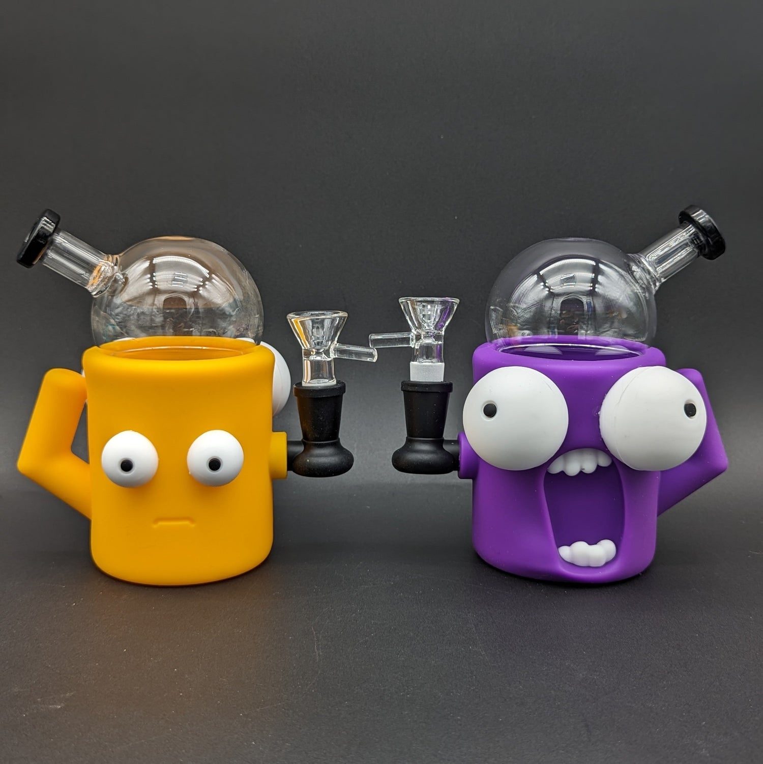 Two Faced Silicone + Glass Bubbler Bong-Avernic Smoke Shop