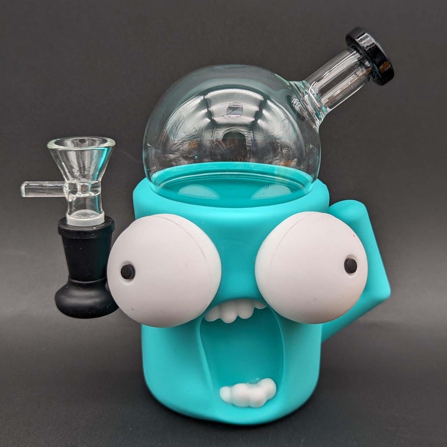 Two Faced Silicone + Glass Bubbler Bong-Avernic Smoke Shop